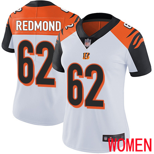 Cincinnati Bengals Limited White Women Alex Redmond Road Jersey NFL Footballl #62 Vapor Untouchable->women nfl jersey->Women Jersey
